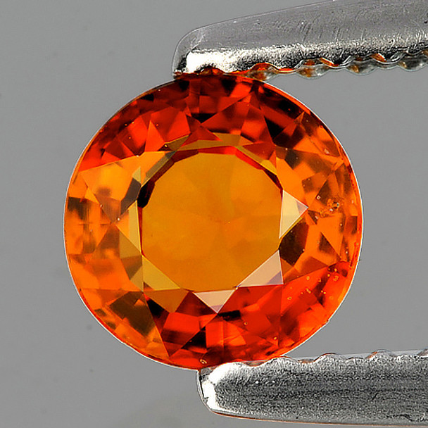 4.30 mm Round 1 piece Natural Brilliant Orange Sapphire [Flawless-VVS]