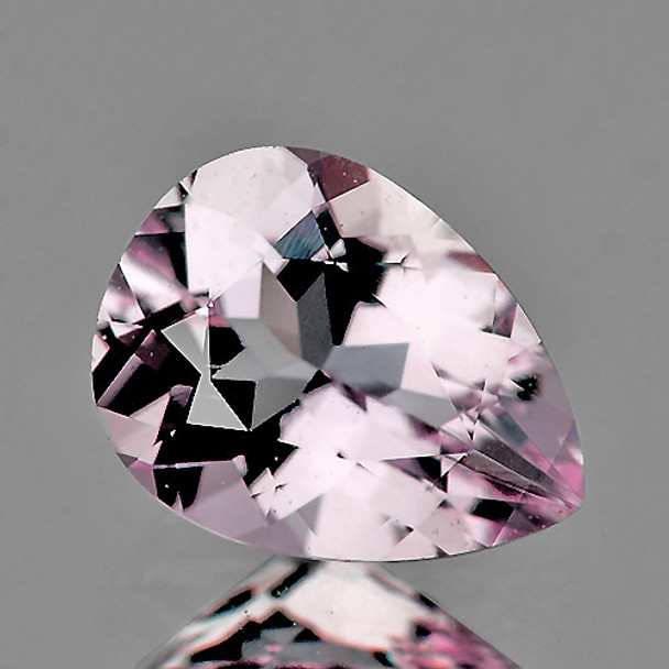 9x6 mm Pear 1.03cts Fire Luster Natural Soft Pink Morganite [Flawless-VVS]