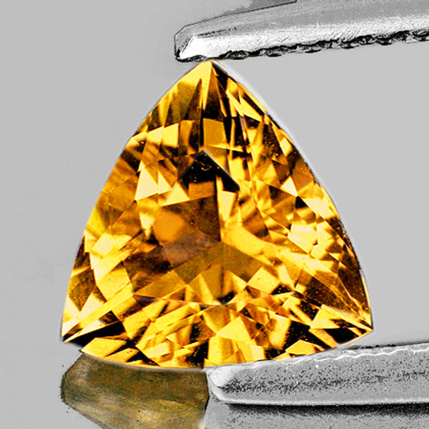 5.00 mm Trillion 0.45ct AAA Fire Sparkles Natural Yellow Sapphire [Flawless-VVS]