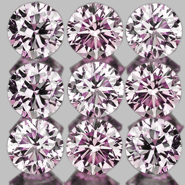 2.80 mm Round Machine Cut 9 pcs AAA Fire Luster Natural Soft Pink Sapphire [Flawless-VVS]