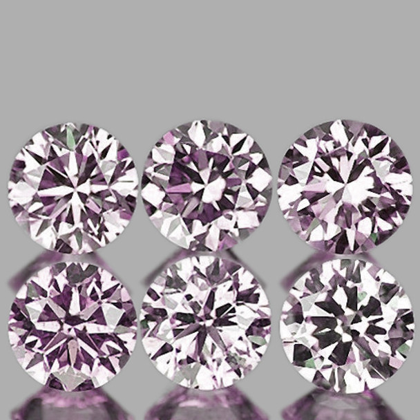 3.20 mm Round Machine Cut 6 pcs AAA Fire Luster Natural Soft Pink Sapphire [Flawless-VVS]