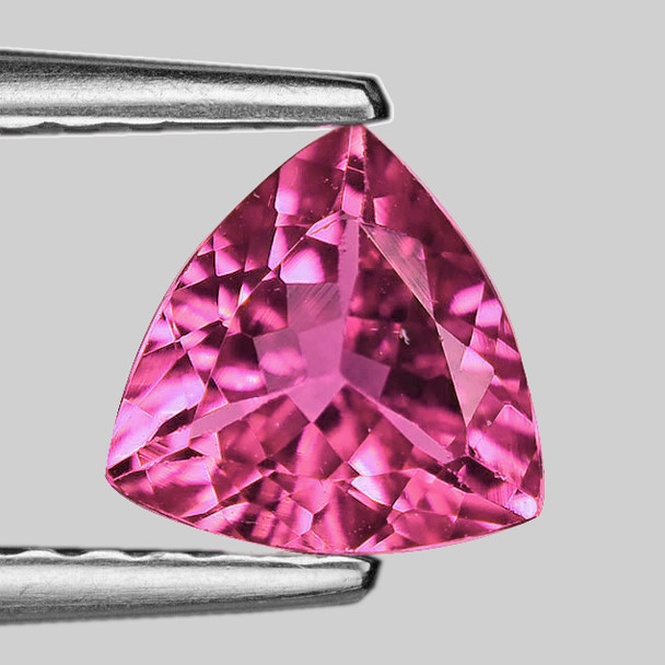 6.00 mm Trillion {0.81ct} Fire Luster Natural SriLanka Intense Pink Sapphire [Flawless-VVS] {Top Grade} Free Certificate