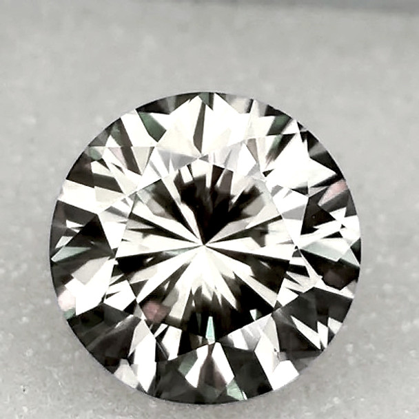 6.00 mm Round {0.91ct} Superb Luster Natural Yellow White Sapphire [Flawless-VVS]-[AAA Grade] Free Certificate