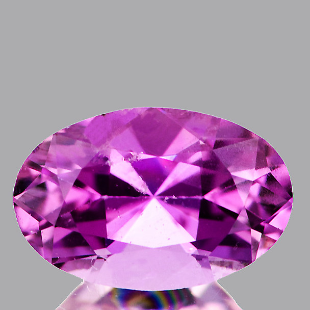 7x4.5 mm Oval {0.84ct} Fire Luster Natural SriLanka Intense Pink Purple Sapphire [Flawless-VVS] {Top Grade} Free Certificate