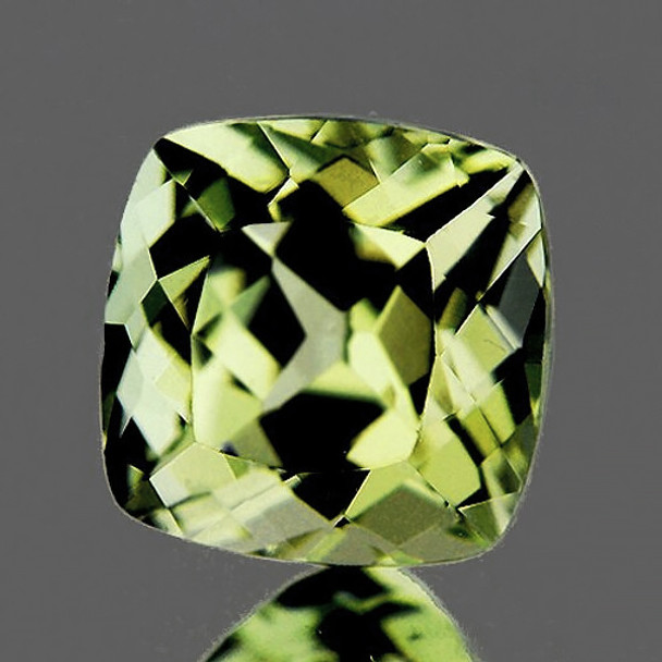 8.50 mm Cushion {2.88cts} Top Luster Natural Golden Green Turkish Diaspore [Flawless-VVS]