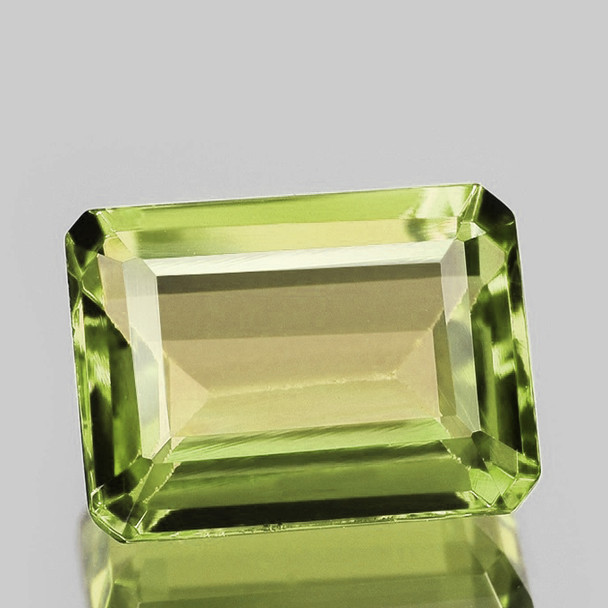 9.5x7.5 mm Octagon {3.60cts} Top Luster Natural Golden Green Turkish Diaspore [Flawless-VVS]-Free Certificate