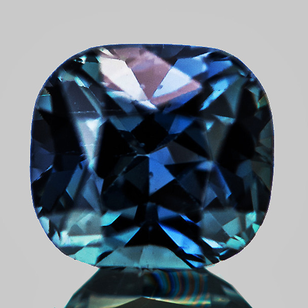 5.50 mm Cushion {1.17ct} Brilliant Natural Unheated Teal Green Blue Sapphire [Flawless-VVS]-AAA Grade Free Certificate