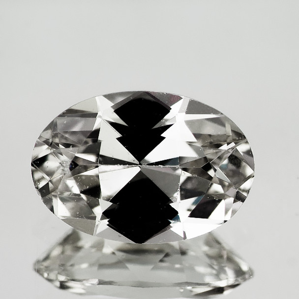 8x5.5 mm Oval {1.14ct} Fire Luster Natural SriLanka Unheated White Sapphire [Flawless-VVS]-Free Certificate