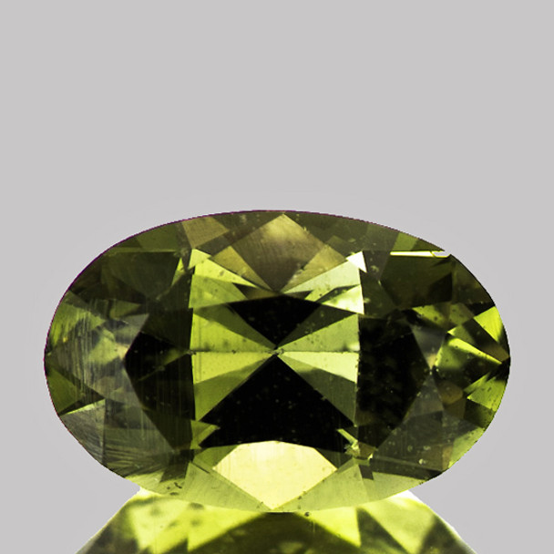 7.5x5 mm Oval {1.10ct} AAA Luster Natural SriLanka Unheated Green Sapphire [VVS]-Top Grade Free Certificate