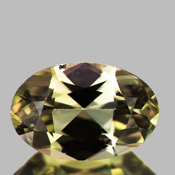 7x4.5 mm Oval {0.82ct} AAA Luster Natural SriLanka Unheated Green Sapphire [Flawless-VVS]-Top Grade Free Certificate