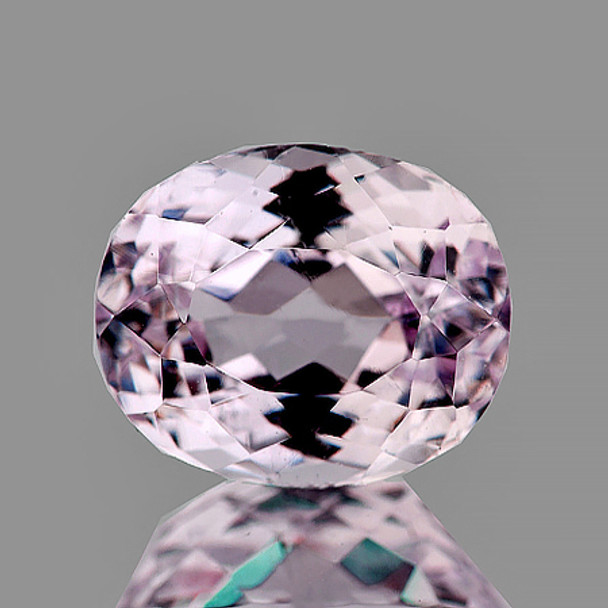 10x8 mm Oval 1 piece Sparkling Luster Natural Soft Pink Kunzite [Flawless-VVS]
