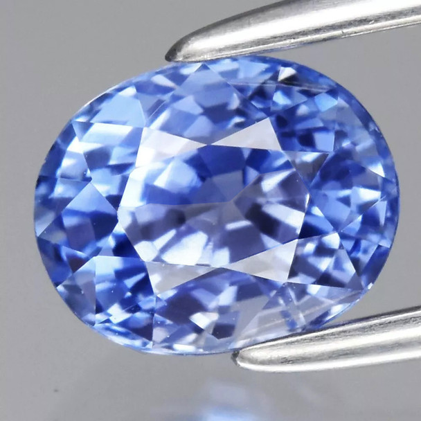 7x5.5 mm Oval {1.98ct} Fire Luster Natural Blue Sapphire [Flawless-VVS]-Free Certificate