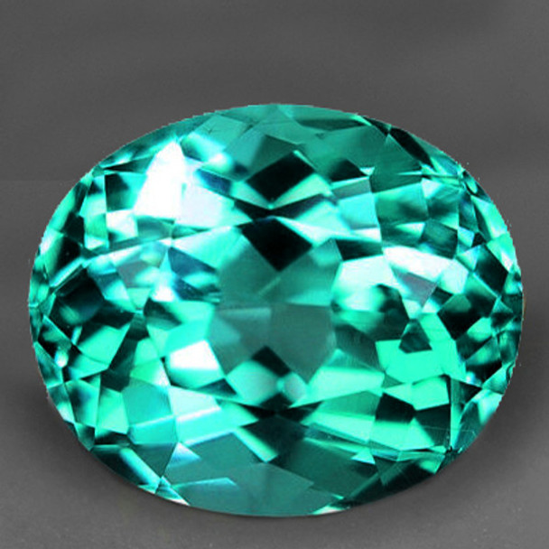 7x6 mm Oval {1.58ct} AAA Luster Natural Intense Blue Green Apatite [VVS]