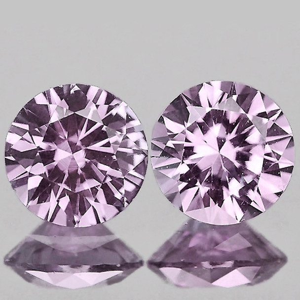 5.50 mm Round 2 pieces Superb Luster  Machine Cut Natural Baby Pink Sapphire [Flawless-VVS]-[AAA Grade]