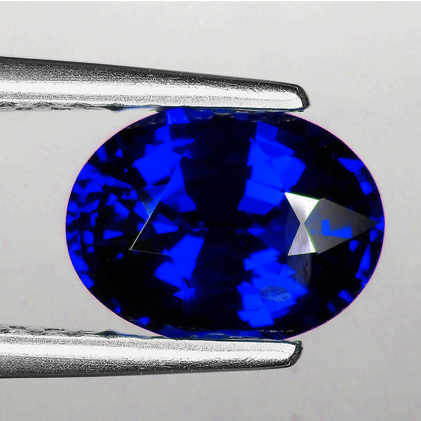 6.5x4.5 mm Oval {0.84ct} AAA Luster Natural SriLanka Top Royal Blue Sapphire [Flawless-VVS]-Free Certificate