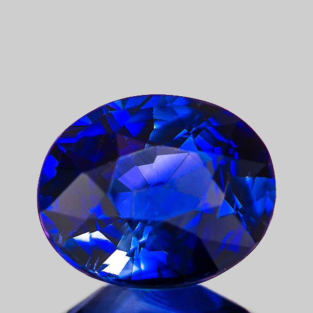 7.5x5.5 mm Oval {1.21ct} AAA Luster Natural SriLanka Top Intense Blue Sapphire [VS]-Free Certificate