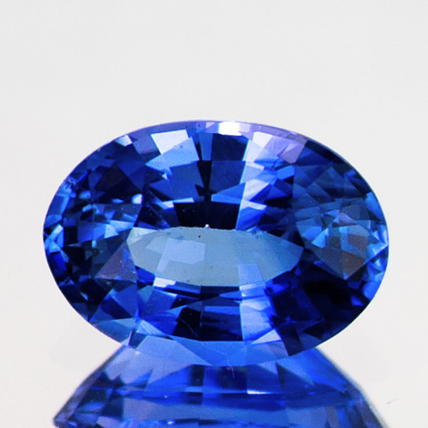 7x5 mm Oval {0.82ct} AAA Luster Natural SriLanka Top Intense Blue Sapphire [Flawless-VVS]-Free Certificate