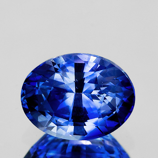 6.5x5 mm Oval {0.97ct} AAA Luster Natural SriLanka Top Cornflower Blue Sapphire [Flawless-VVS]-Free Certificate