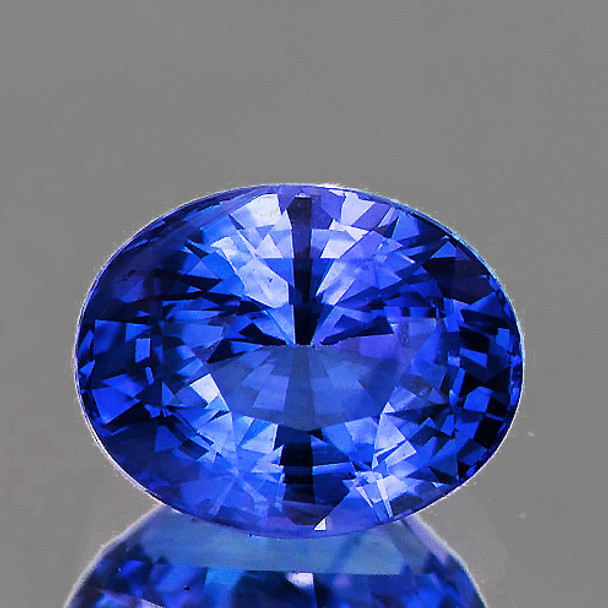 7x5.5 mm Oval {1.52ct} AAA Luster Natural SriLanka Top Cornflower Blue Sapphire [Flawless-VVS]-Free Certificate