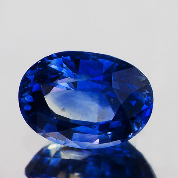 6x4.5 mm Oval {0.79ct} Sparkling Natural Intense Blue Sapphire [Flawless-VVS]-Free Certificate