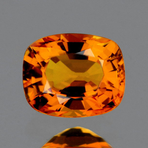 6x5 mm Cushion {0.92cts} Top Luster Natural Intense Golden Yellow Sapphire [Flawless-VVS]