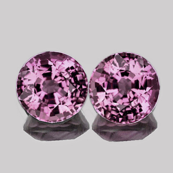 4.20 mm Round 2 pieces Top Luster Natural Pink Spinel [Flawless-VVS]
