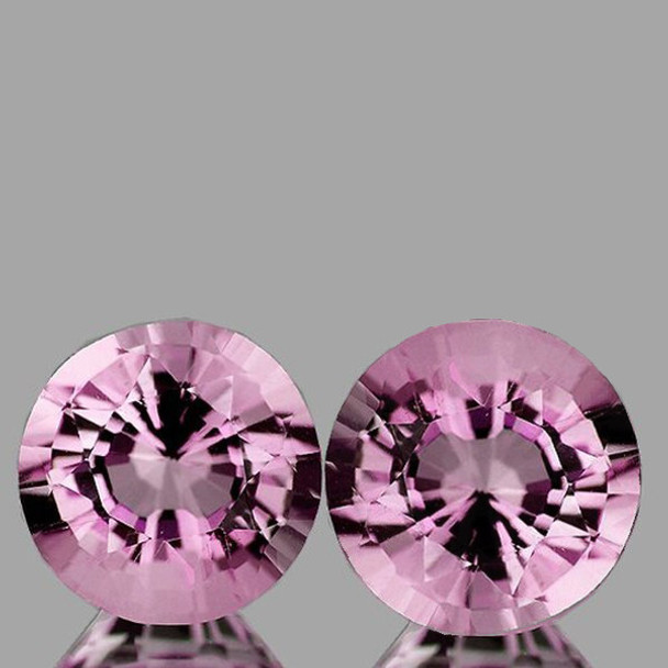 4.30 mm Round 2 pieces Top Luster Natural Pink Spinel [Flawless-VVS]