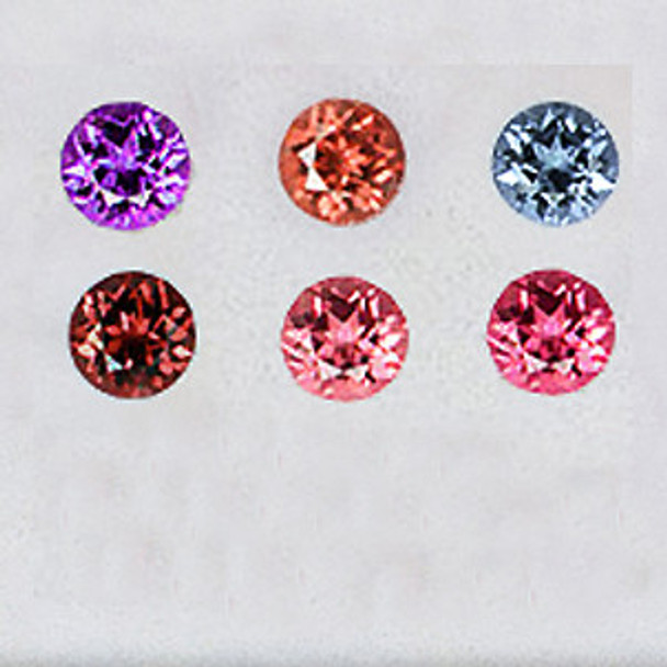 3.20 mm Round 6 pieces AAA Fire Luster Natural Multi-Color Mogok Spinel [Flawless-VVS]