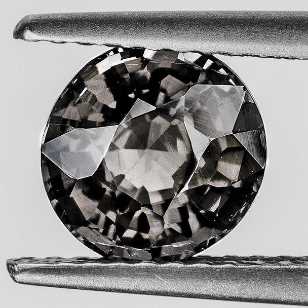 4.50 mm Round {0.46ct} AAA Fire Luster Natural Intense Titanium Gray Spinel [Flawless-VVS]