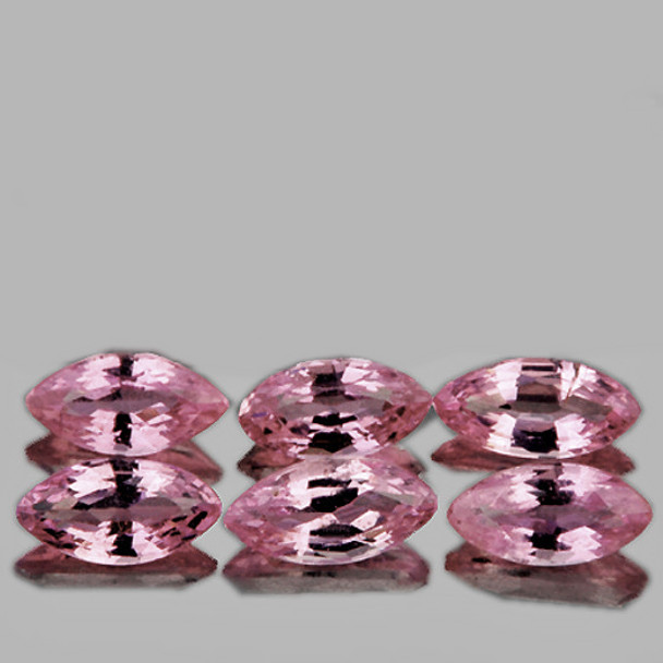 5x2.5 mm Marquise 6 pieces AAA Luster Natural 'Dusty Rose' Pink Sapphire [Flawless-VVS]
