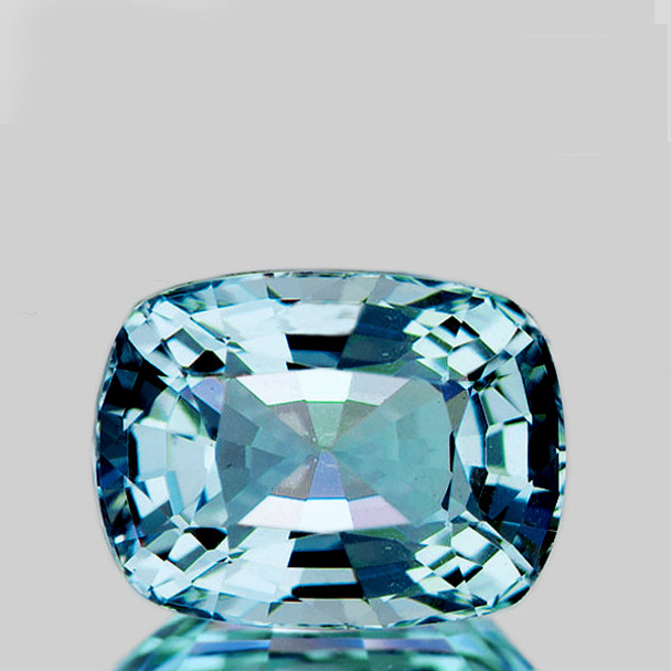 7x5.5 mm Cushion 1.08ct AAA Fire Luster Natural Top Blue Aquamarine [Flawless-VVS]