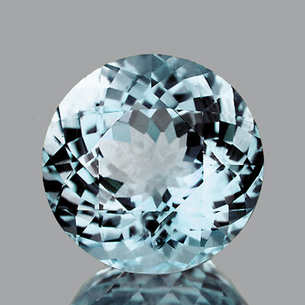5.70 mm Round {0.75ct} Superb Luster Natural Blue Aquamarine [Flawless-VVS]