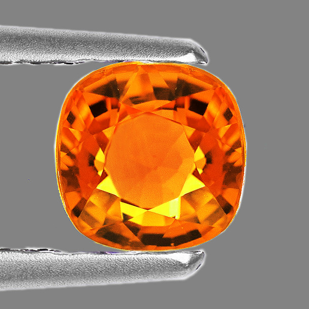 6.60 mm Cushion {1.43ct} Top Luster Natural Intense Yellow Sapphire [Flawless-VVS]