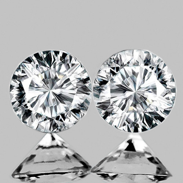 2.40 mm Round 2 pieces Color D-F Natural White Diamond [VVS]-AAA GRADE