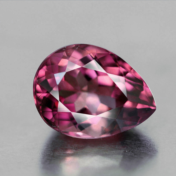 7x5 mm Pear {0.88ct} Brilliant Luster Natural Red Pink Tourmaline [Flawless-VVS]