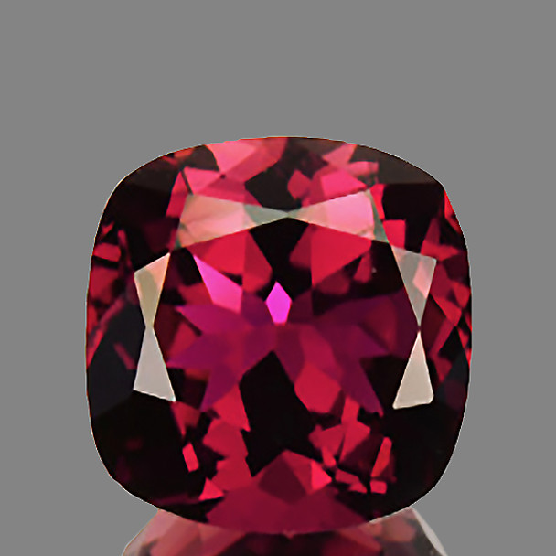 5.50 mm Cushion {1.15ct} Fire Luster Natural Intense Red Pink Rhodolite Garnet [Flawless-VVS]