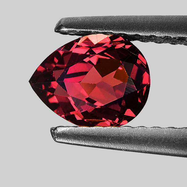 7.5x6 mm Pear {1.45ct} Top Luster Natural Intense Raspberry Pink Rhodolite Garnet [Flawless-VVS]