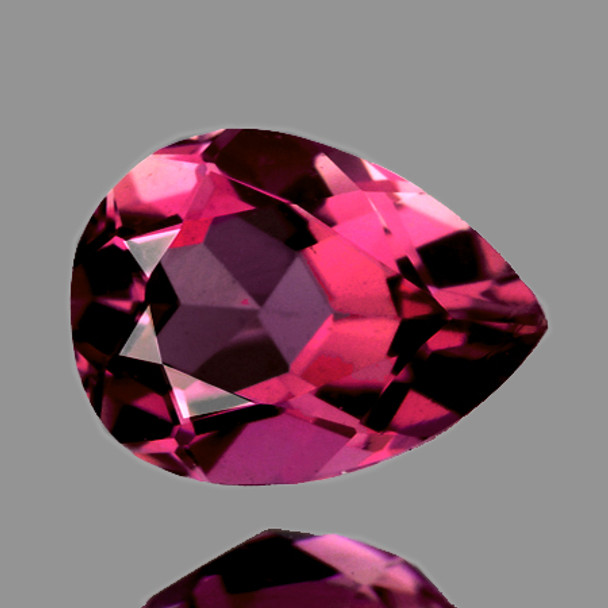 8x6 mm Pear {1.45ct} Top Luster Natural Intense Raspberry Pink Rhodolite Garnet [Flawless-VVS]