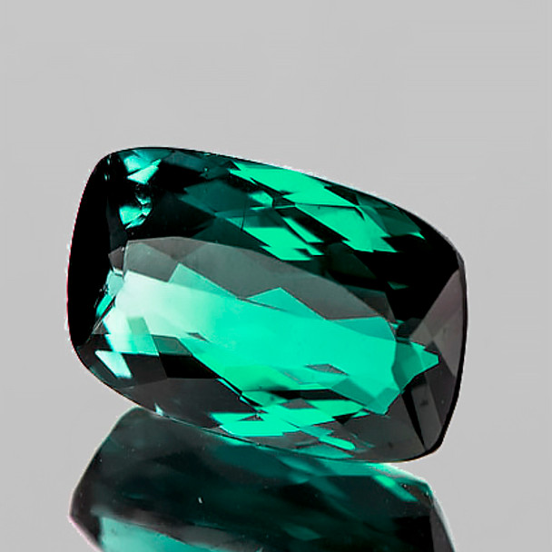 10x7 mm Cushion {2.90ct} Sparkling Luster Natural Intense Blue Green Tourmaline [Flawless-VVS]