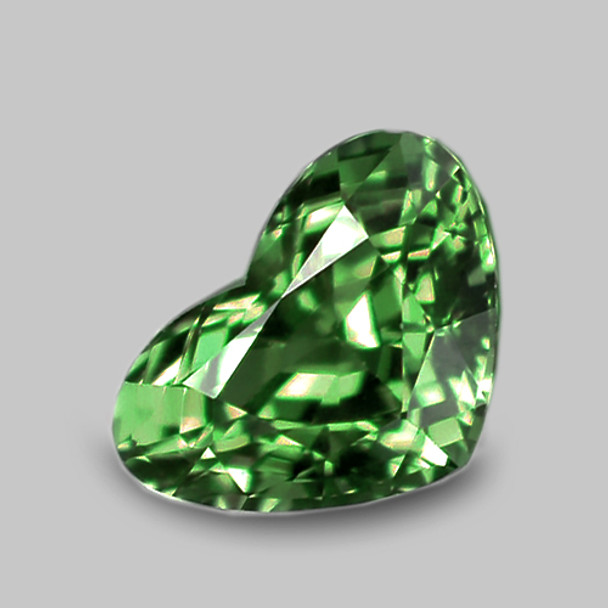 11x7 mm Heart 2.48ct Top Luster Natural Brilliant Intense Green Tourmaline [Flawless-VVS]