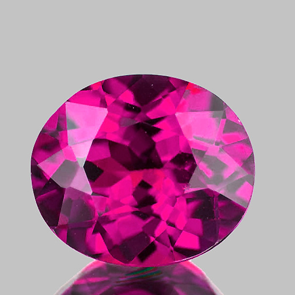 7.5x6.5 mm Oval {1.32ct} Sparkling Natural Intense Pink Tourmaline [VS]