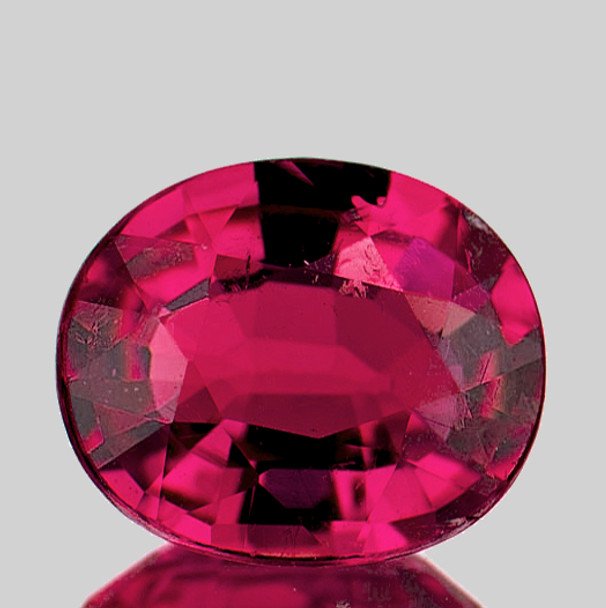 7.5x6.5 mm Oval {1.35ct} Sparkling Natural Intense Red Pink Tourmaline [Flawless-VVS]