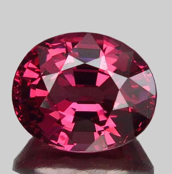 7x6 mm Oval {1.35ct} Sparkling Natural Intense Red Pink Tourmaline [Flawless-VVS]