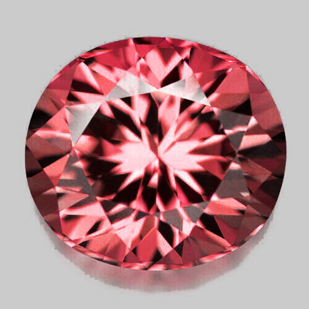 6x5 mm Oval {0.60ct} Sparkling Natural Intense Padparadscha Pink Tourmaline [Flawless-VVS]