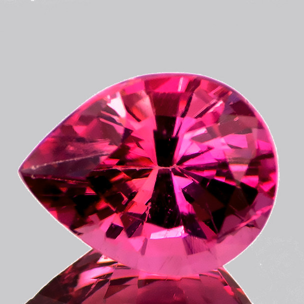 7.5x6 mm Pear {1.00ct} Sparkling Natural Intense Red Pink Tourmaline [Flawless-VVS]