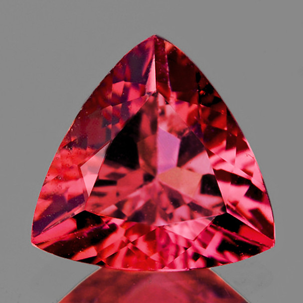 10.50 mm Trillion {2.91ct} Sparkling Natural Intense Padparadscha Pink Tourmaline [Flawless-VVS]