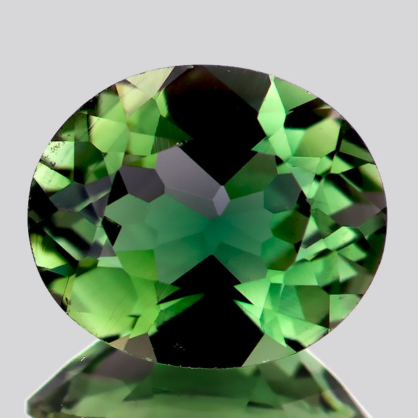 8.5x7 mm Oval {1.50ct} Sparkling Luster Natural Chrome Green Tourmaline [Flawless-VVS]