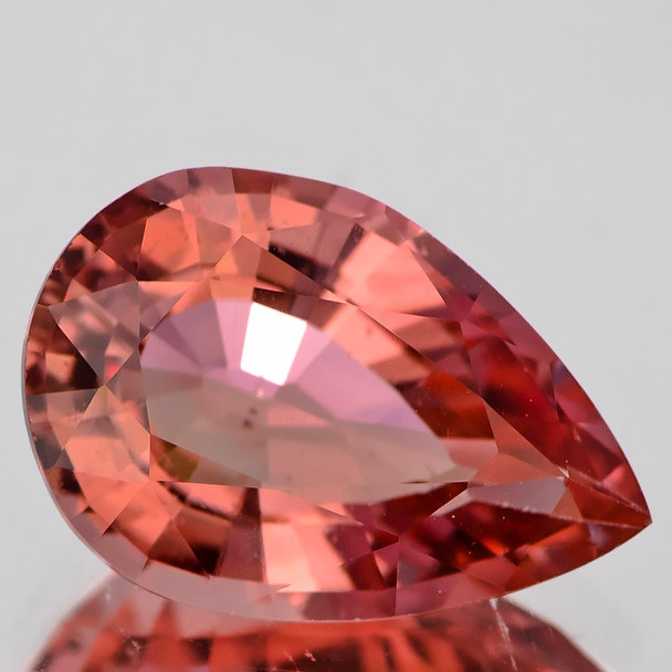 12x8 mm Pear {3.42ct} Sparkling Natural Golden Pink Tourmaline [Flawless-VVS]