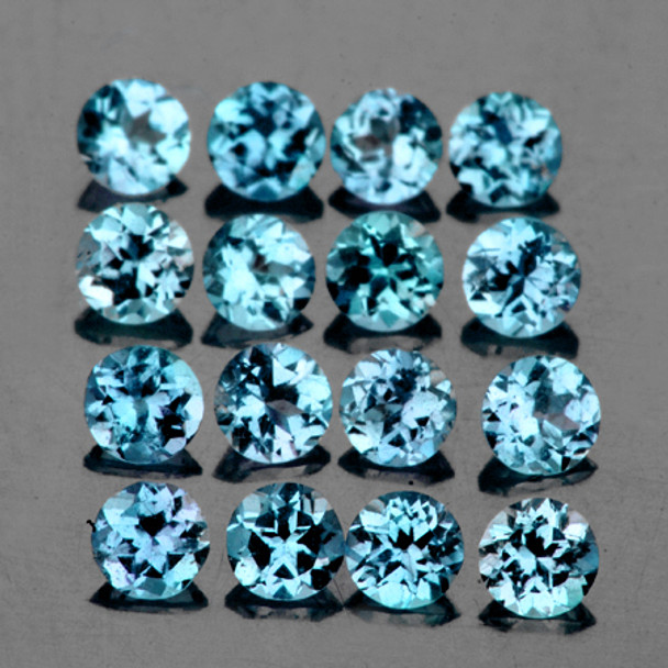 2.50 mm Round 16 pcs Natural Santa Maria Blue Aquamarine [Flawless-VVS]