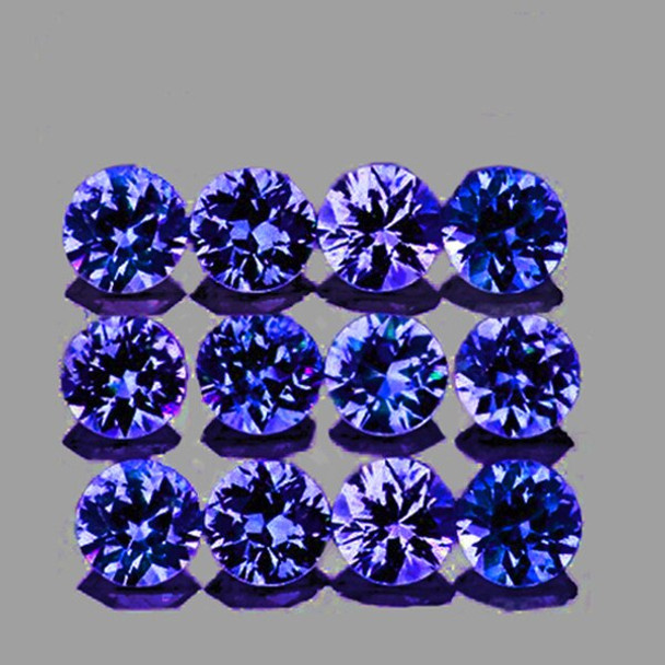 2.60 mm Round Machine Cut 12 pieces Natural Violet-Blue Sapphire [Flawless-VVS]